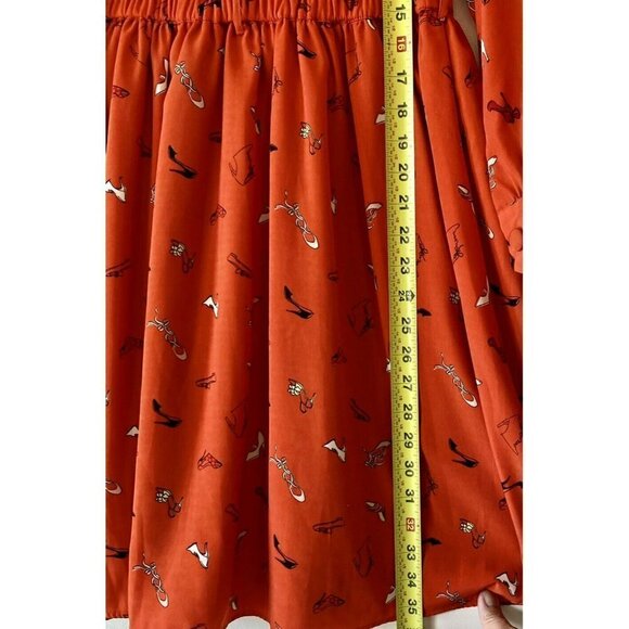 Dip Drop Japan Design Long Sleeve Cover Button Pleated Bodice Knee Length Dress - Picture 7 of 11